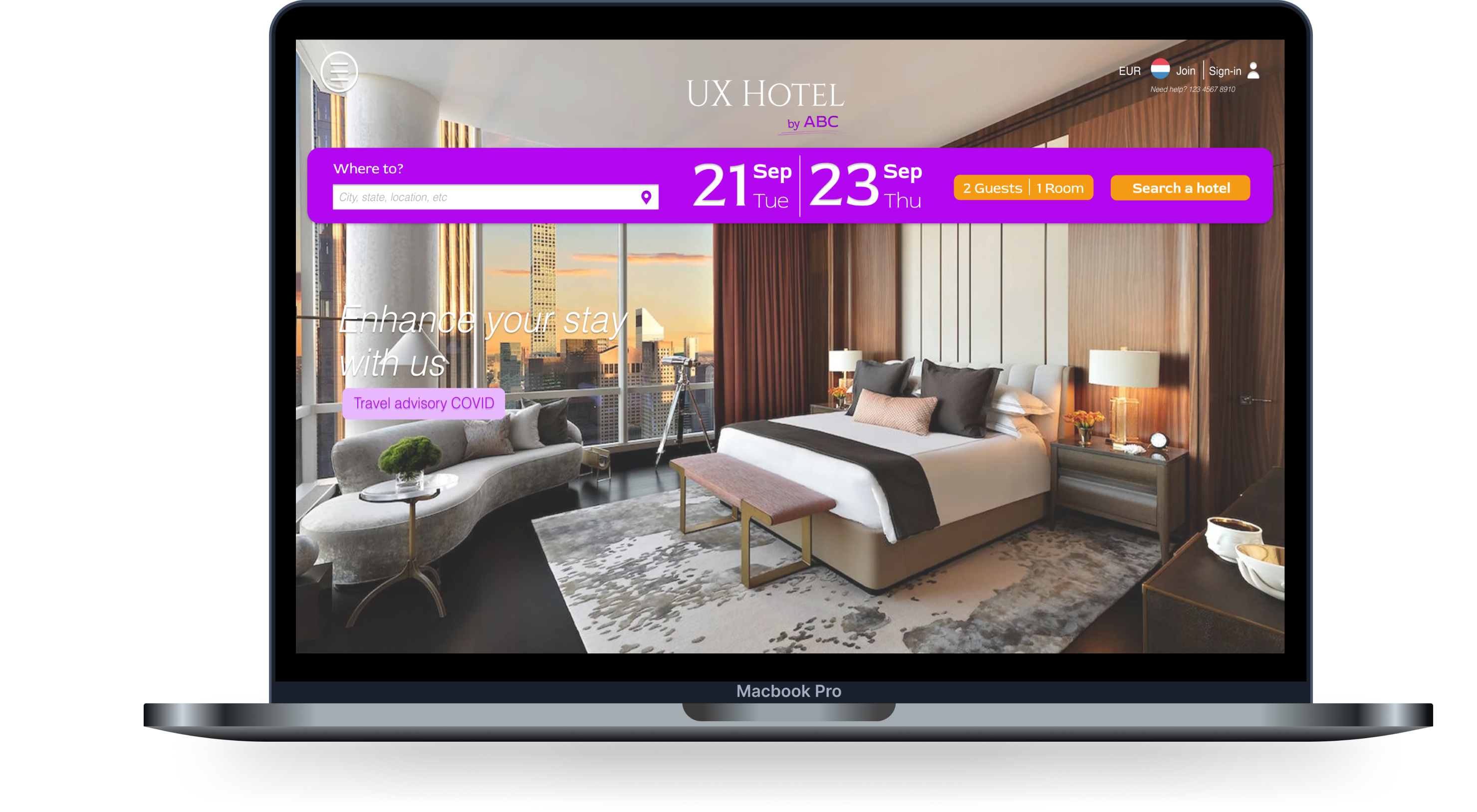 hotel website design